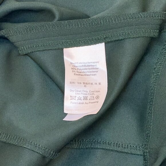 DKNY Deep Green 3/4 Ruched Sleeve Dress - Picture 7 of 7